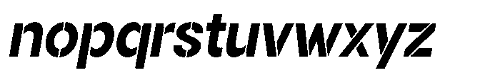 Gorvain Stencil Bold Slanted Font LOWERCASE