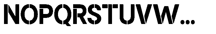 Gorvain Stencil Bold Font UPPERCASE