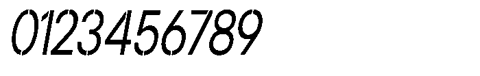 Gorvain Stencil Condensed Slanted Font OTHER CHARS