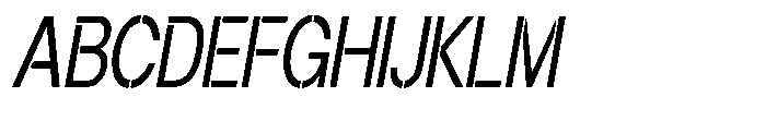 Gorvain Stencil Condensed Slanted Font UPPERCASE