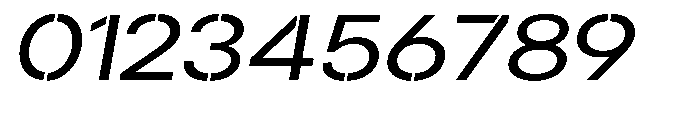 Gorvain Stencil Expanded Slanted Font OTHER CHARS