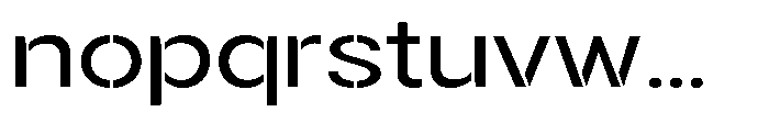 Gorvain Stencil Expanded Font LOWERCASE