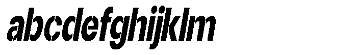 Gorvain Stencil Extra Bold Condensed Slanted FONT