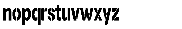 Gorvain Stencil Extra Bold Condensed Font LOWERCASE