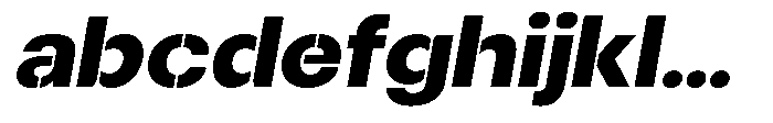 Gorvain Stencil Extra Bold Expanded Slanted FONT