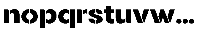 Gorvain Stencil Extra Bold Expanded Font LOWERCASE