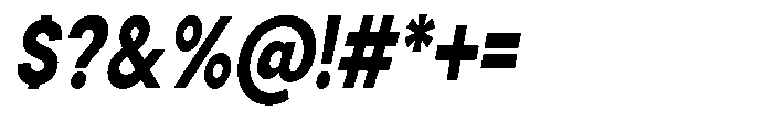 Gorvain Stencil Extra Bold Sem Condensed Italic Font OTHER CHARS
