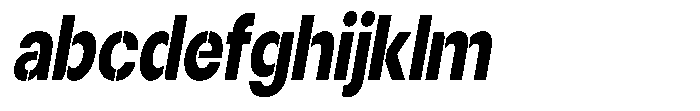 Gorvain Stencil Extra Bold Sem Condensed Italic FONT