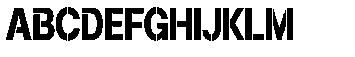 Gorvain Stencil Extra Bold Semi Condensed Font UPPERCASE