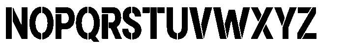 Gorvain Stencil Extra Bold Semi Condensed Font UPPERCASE