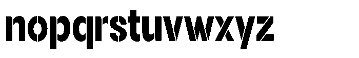 Gorvain Stencil Extra Bold Semi Condensed Font LOWERCASE