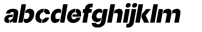 Gorvain Stencil Extra Bold Semi Expanded Italic FONT