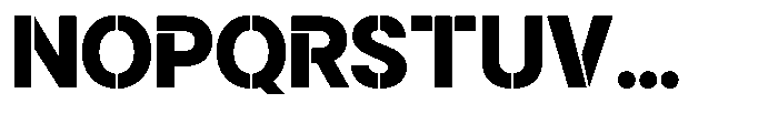 Gorvain Stencil Extra Bold Semi Expanded Font UPPERCASE