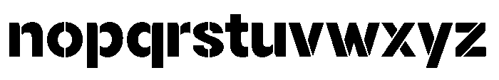 Gorvain Stencil Extra Bold Semi Expanded Font LOWERCASE