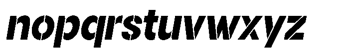 Gorvain Stencil Extra Bold Slanted Font LOWERCASE