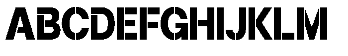 Gorvain Stencil Extra Bold Font UPPERCASE