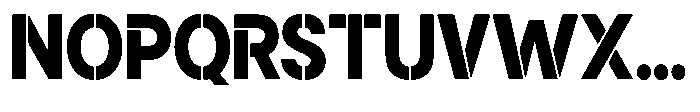 Gorvain Stencil Extra Bold Font UPPERCASE