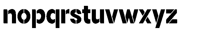 Gorvain Stencil Extra Bold Font LOWERCASE