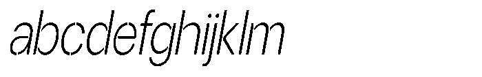 Gorvain Stencil Extra Light Condensed Slanted FONT