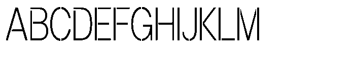 Gorvain Stencil Extra Light Condensed Font UPPERCASE