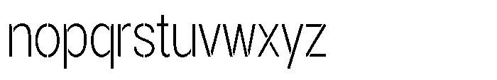 Gorvain Stencil Extra Light Condensed Font LOWERCASE