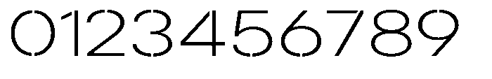 Gorvain Stencil Extra Light Expanded Font OTHER CHARS