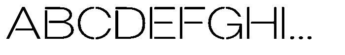 Gorvain Stencil Extra Light Expanded Font UPPERCASE