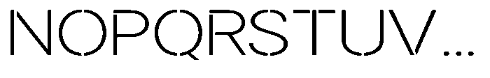 Gorvain Stencil Extra Light Expanded Font UPPERCASE