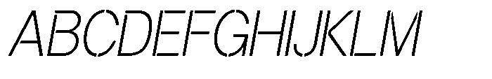 Gorvain Stencil Extra Light Sem Condensed Italic Font UPPERCASE