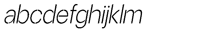 Gorvain Stencil Extra Light Sem Condensed Italic FONT
