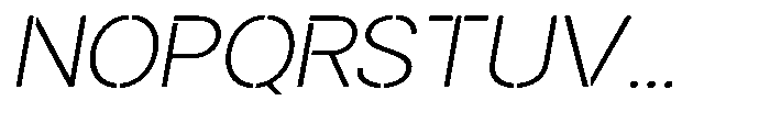 Gorvain Stencil Extra Light Sem Exp Italic Font UPPERCASE