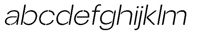 Gorvain Stencil Extra Light Sem Exp Italic FONT