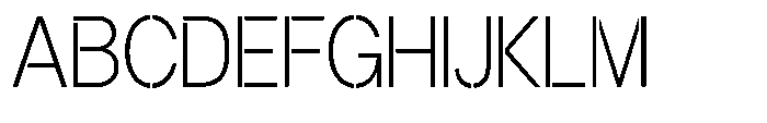 Gorvain Stencil Extra Light Semi Condensed Font UPPERCASE