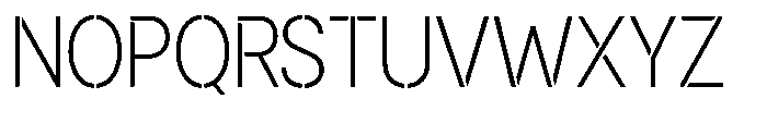 Gorvain Stencil Extra Light Semi Condensed Font UPPERCASE