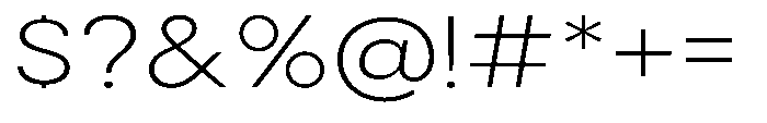 Gorvain Stencil Extra Light Semi Expanded Font OTHER CHARS