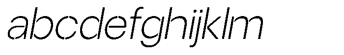 Gorvain Stencil Extra Light Slanted FONT