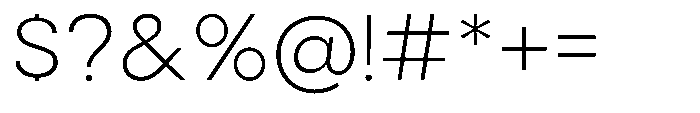 Gorvain Stencil Extra Light Font OTHER CHARS