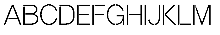 Gorvain Stencil Extra Light Font UPPERCASE