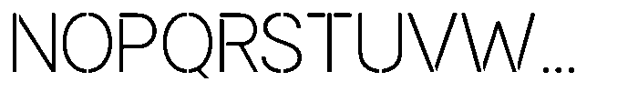 Gorvain Stencil Extra Light Font UPPERCASE