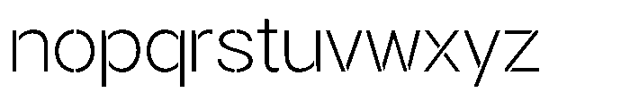 Gorvain Stencil Extra Light Font LOWERCASE