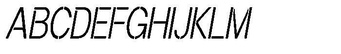 Gorvain Stencil Light Condensed Slanted Font UPPERCASE