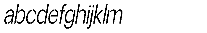 Gorvain Stencil Light Condensed Slanted FONT