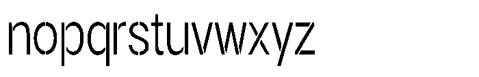Gorvain Stencil Light Condensed Font LOWERCASE