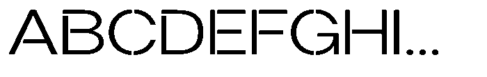 Gorvain Stencil Light Expanded Font UPPERCASE