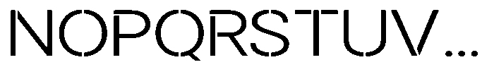 Gorvain Stencil Light Expanded Font UPPERCASE