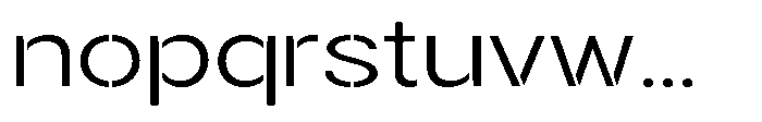 Gorvain Stencil Light Expanded Font LOWERCASE