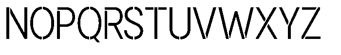 Gorvain Stencil Light Semi Condensed Font UPPERCASE