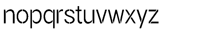 Gorvain Stencil Light Semi Condensed Font LOWERCASE
