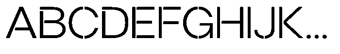 Gorvain Stencil Light Semi Expanded Font UPPERCASE