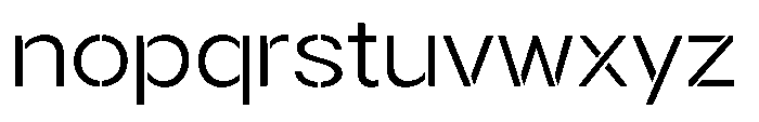 Gorvain Stencil Light Semi Expanded Font LOWERCASE